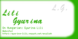 lili gyurina business card